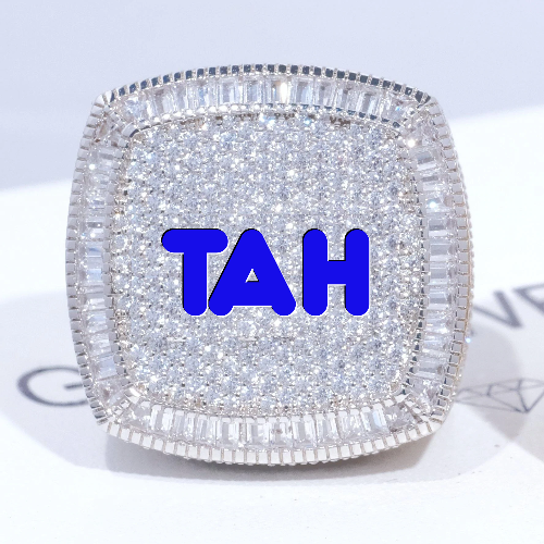 CUSTOM LETTER 3D ICED RING