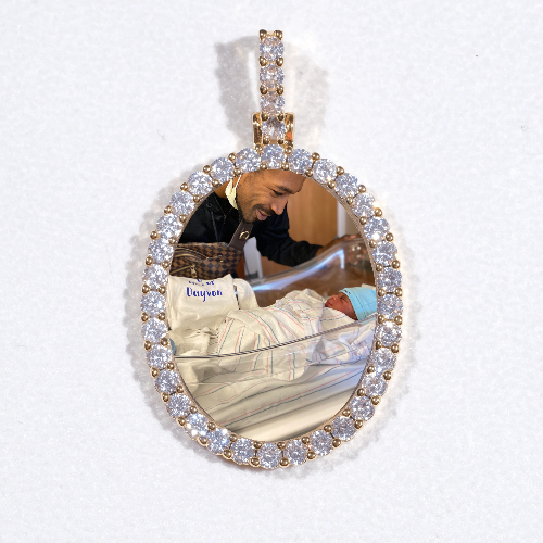 3D Oval Custom Picture Pendant