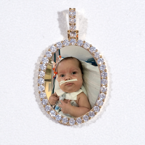 3D Oval Custom Picture Pendant