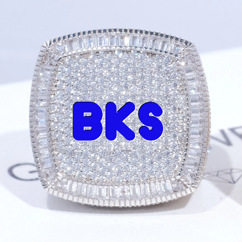 CUSTOM LETTER 3D ICED RING
