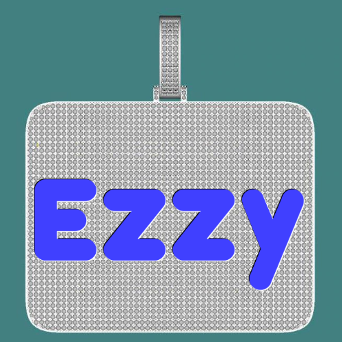 CUSTOM LETTER NECKLACE 3D BIG SQUARE