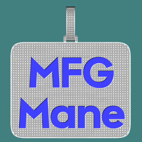 CUSTOM LETTER NECKLACE 3D BIG SQUARE