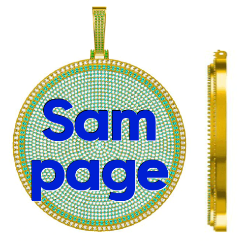 CUSTOM LETTER NECKLACE 3D BIG DISC