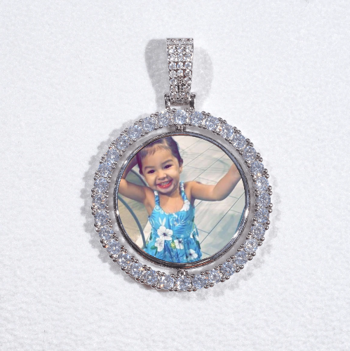 3D Spinning 2-Faced Custom Picture Pendant