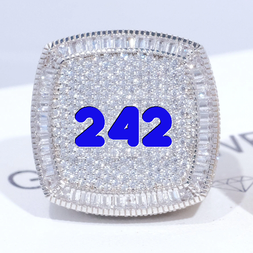 CUSTOM LETTER 3D ICED RING