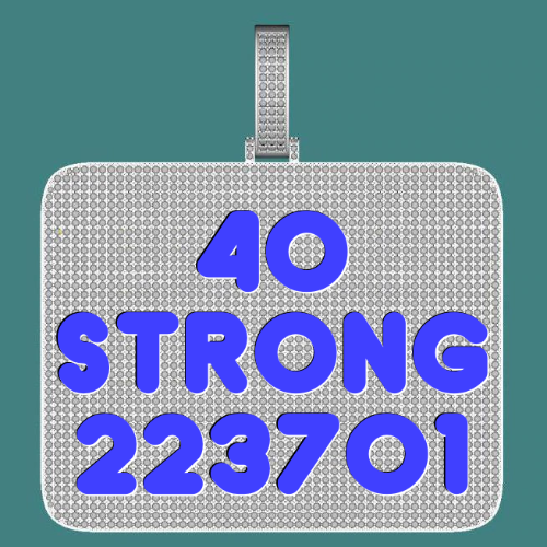 CUSTOM LETTER NECKLACE 3D BIG SQUARE