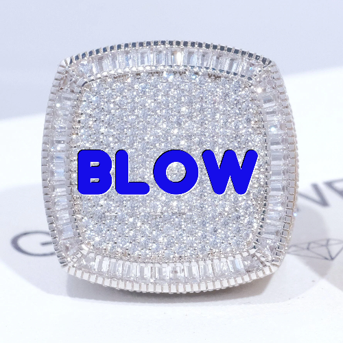 CUSTOM LETTER 3D ICED RING