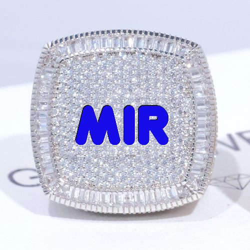 CUSTOM LETTER 3D ICED RING