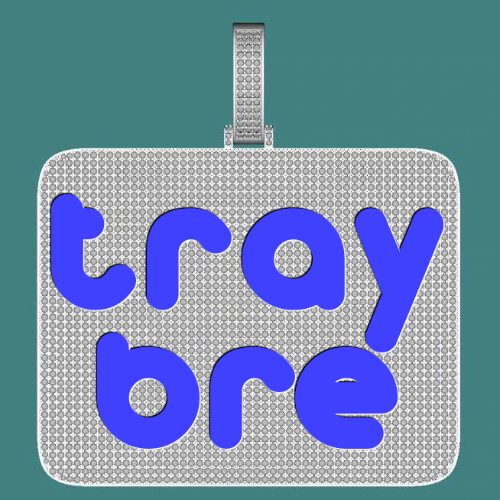 CUSTOM LETTER NECKLACE 3D BIG SQUARE