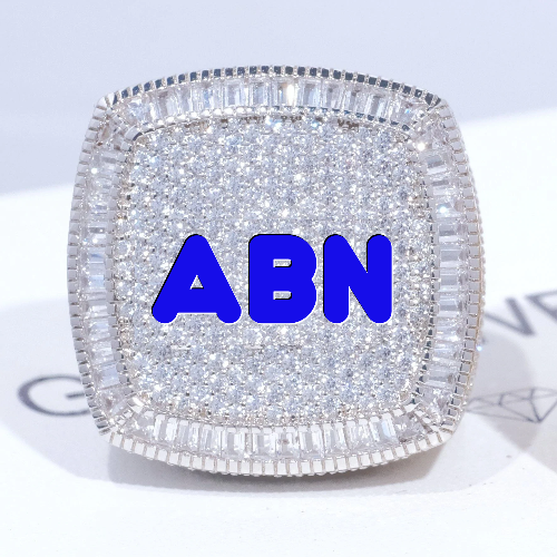CUSTOM LETTER 3D ICED RING