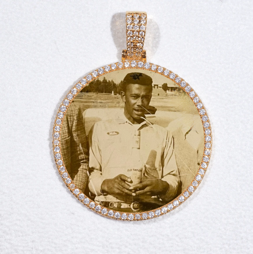 MEDIUM 3D CIRCLE CUSTOM PICTURE PENDANT