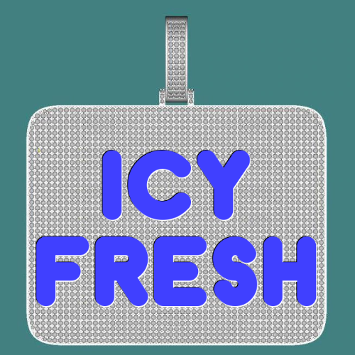 CUSTOM LETTER NECKLACE 3D BIG SQUARE