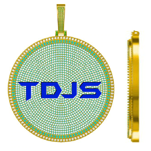 CUSTOM LETTER NECKLACE 3D BIG DISC