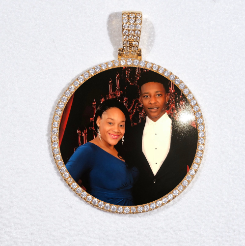 MEDIUM 3D CIRCLE CUSTOM PICTURE PENDANT