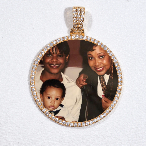 MEDIUM 3D CIRCLE CUSTOM PICTURE PENDANT