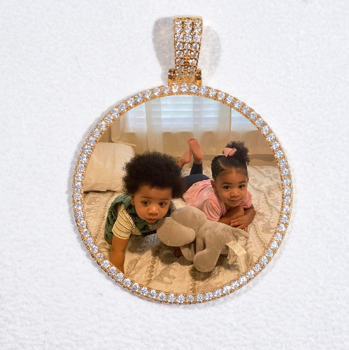 MEDIUM 3D CIRCLE CUSTOM PICTURE PENDANT
