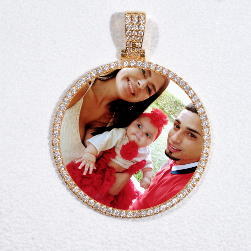 MEDIUM 3D CIRCLE CUSTOM PICTURE PENDANT