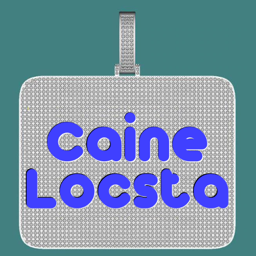 CUSTOM LETTER NECKLACE 3D BIG SQUARE