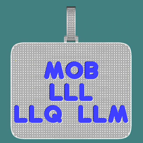 CUSTOM LETTER NECKLACE 3D BIG SQUARE