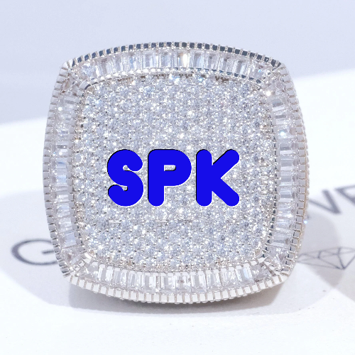 CUSTOM LETTER 3D ICED RING