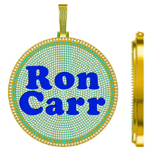 CUSTOM LETTER NECKLACE 3D BIG DISC