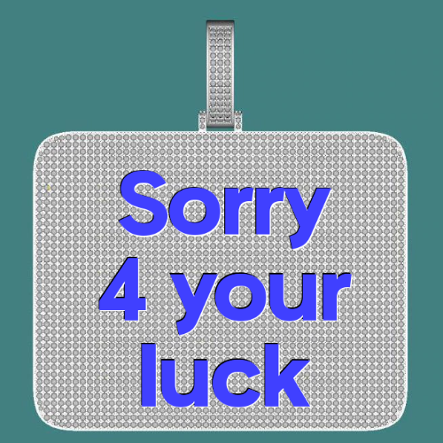 CUSTOM LETTER NECKLACE 3D BIG SQUARE