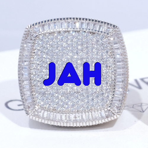 CUSTOM LETTER 3D ICED RING
