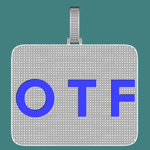 CUSTOM LETTER NECKLACE 3D BIG SQUARE