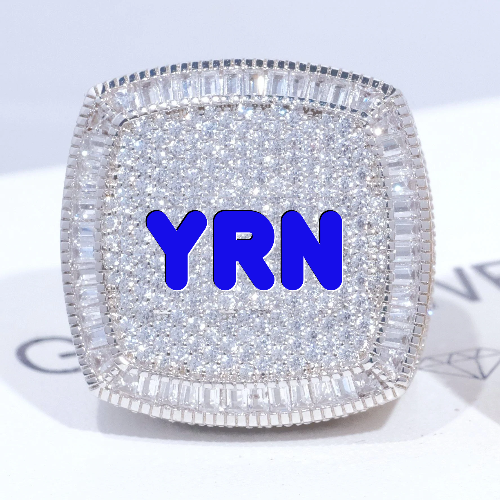 CUSTOM LETTER 3D ICED RING