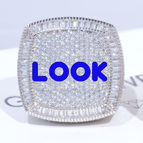 CUSTOM LETTER 3D ICED RING