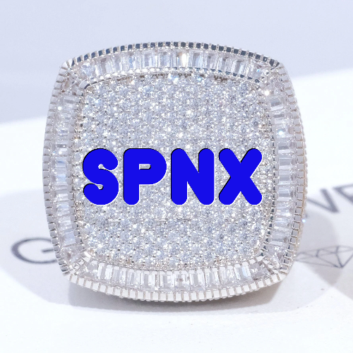 CUSTOM LETTER 3D ICED RING