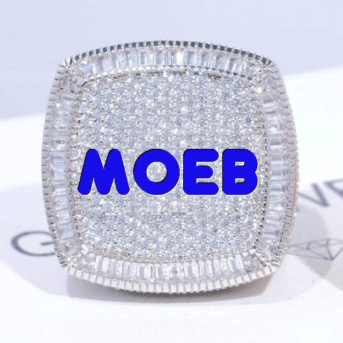 CUSTOM LETTER 3D ICED RING