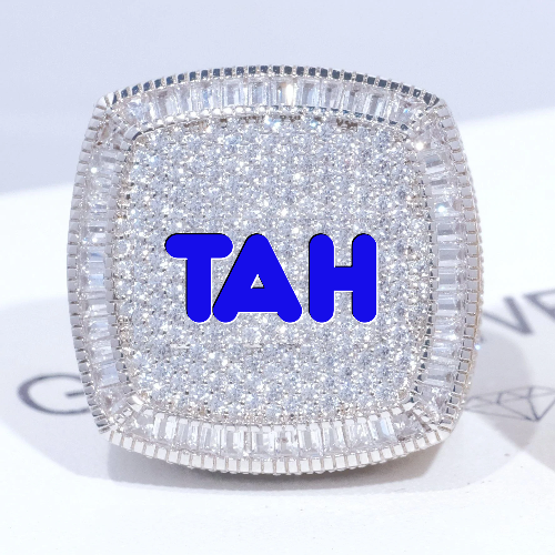 CUSTOM LETTER 3D ICED RING