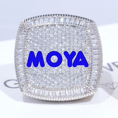 CUSTOM LETTER 3D ICED RING