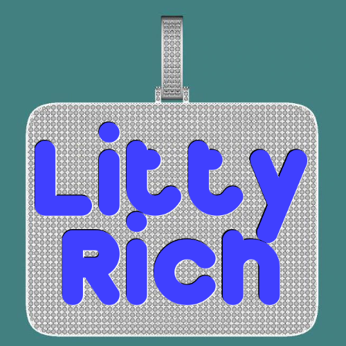 CUSTOM LETTER NECKLACE 3D BIG SQUARE