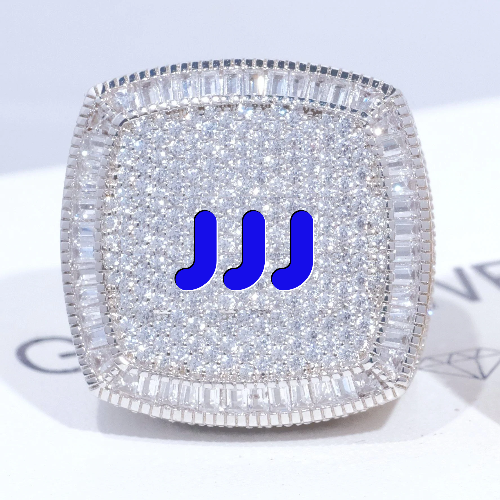 CUSTOM LETTER 3D ICED RING