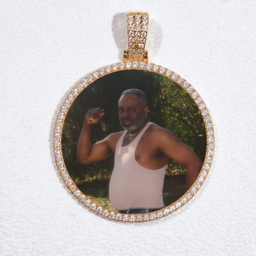 MEDIUM 3D CIRCLE CUSTOM PICTURE PENDANT
