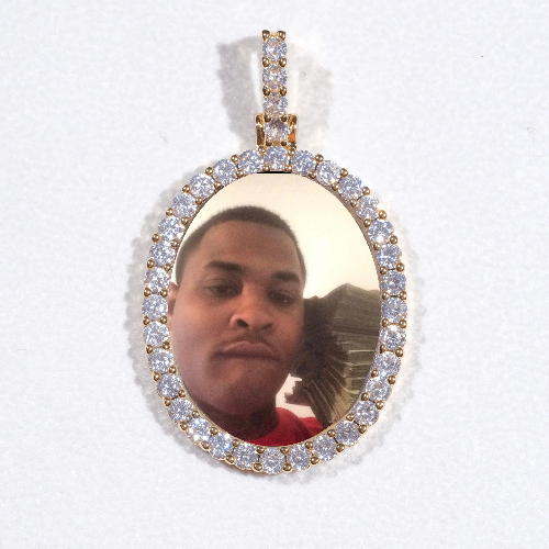 3D Oval Custom Picture Pendant