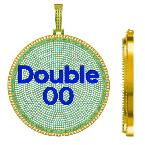 CUSTOM LETTER NECKLACE 3D BIG DISC