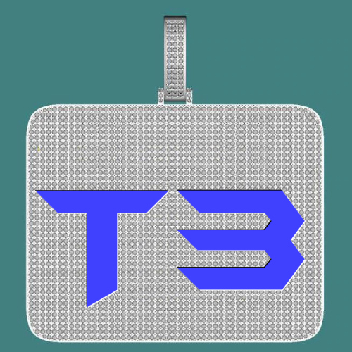 CUSTOM LETTER NECKLACE 3D BIG SQUARE