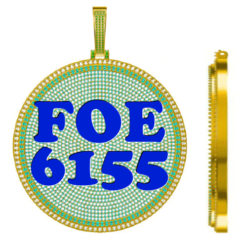 CUSTOM LETTER NECKLACE 3D BIG DISC