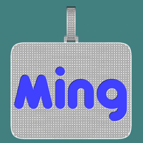 CUSTOM LETTER NECKLACE 3D BIG SQUARE