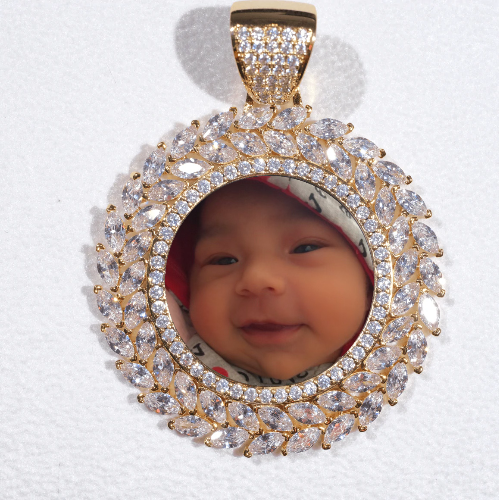 Large 3D Wheat Ear Custom Picture Pendant