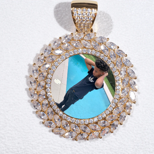 Large 3D Wheat Ear Custom Picture Pendant