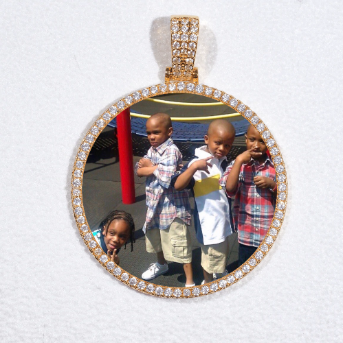 MEDIUM 3D CIRCLE CUSTOM PICTURE PENDANT