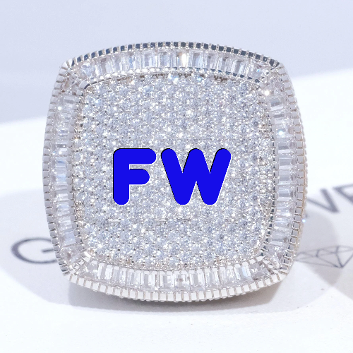 CUSTOM LETTER 3D ICED RING