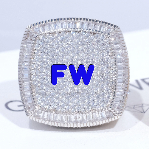 CUSTOM LETTER 3D ICED RING