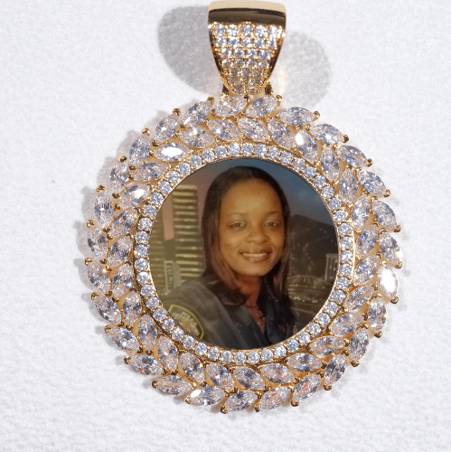 Large 3D Wheat Ear Custom Picture Pendant