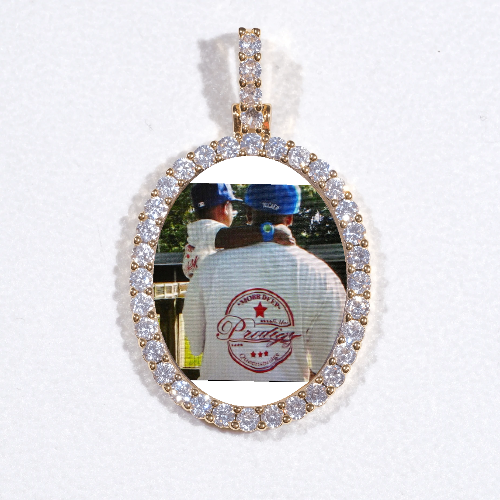 3D Oval Custom Picture Pendant