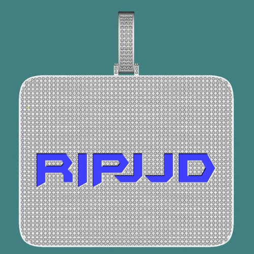 CUSTOM LETTER NECKLACE 3D BIG SQUARE